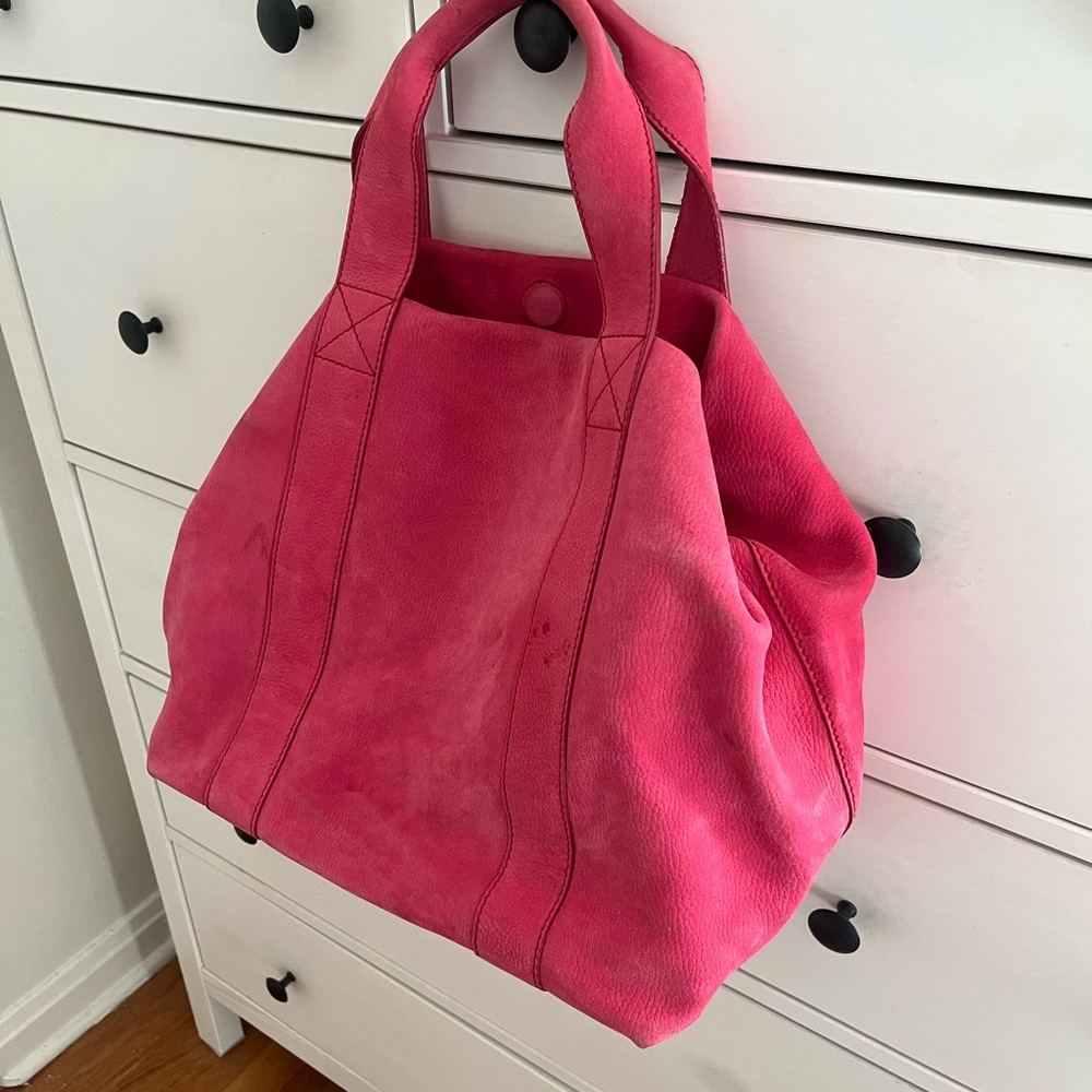 Halston Pink Suede Bag
